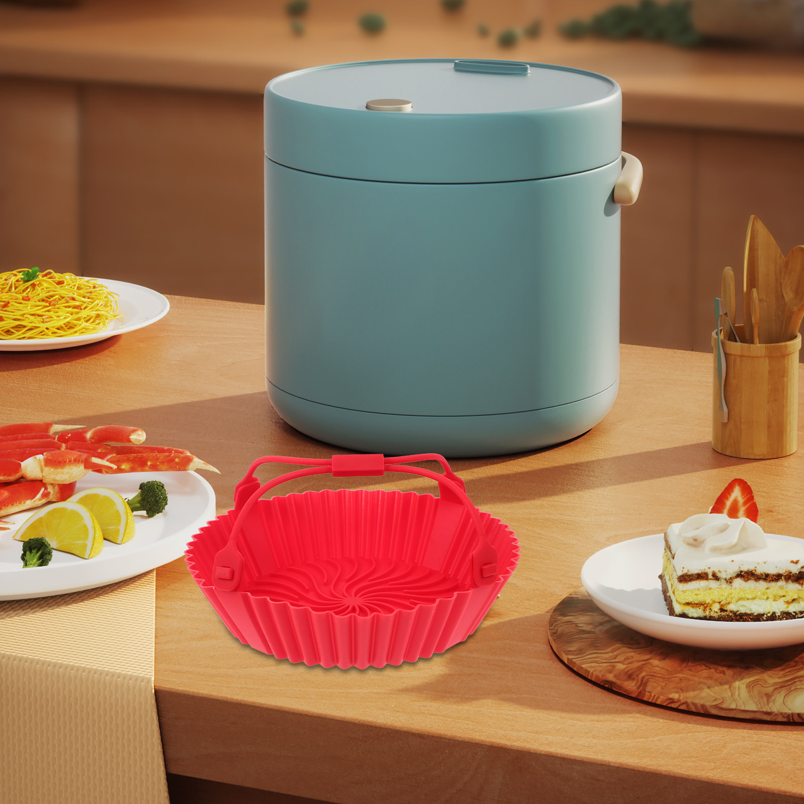 Air Fryer Silicone Tray Heat R - Air Fryer ulasan dan harga