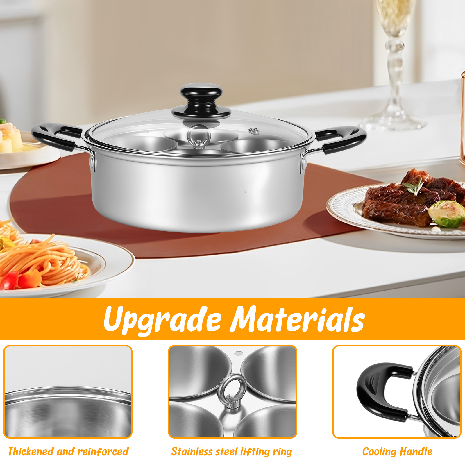 Egg Poacher Stainless Steel Po - Induction Cooktop Portable ulasan dan harga