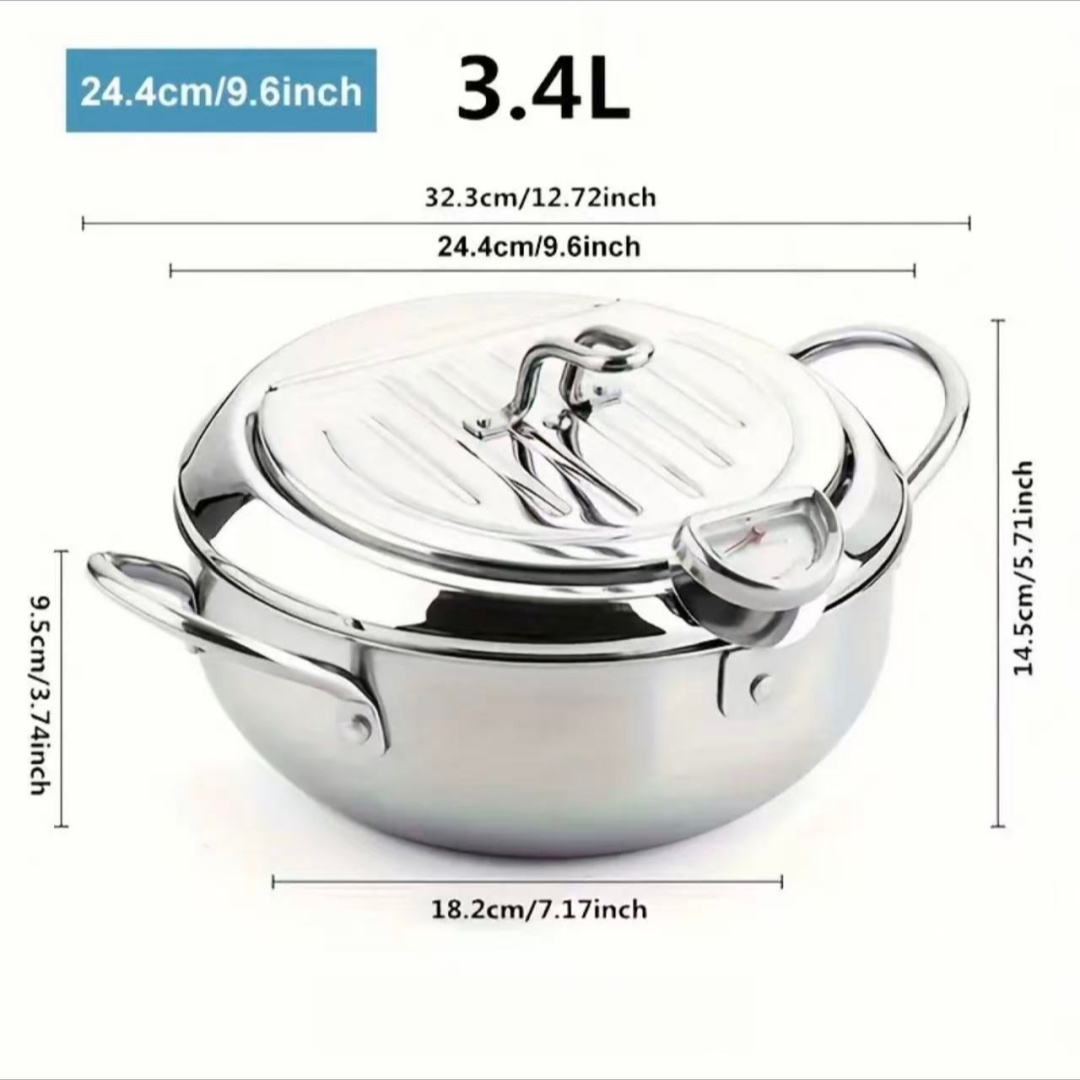 Stainless Steel Frying Pan wit - Induction Cooker ulasan dan harga