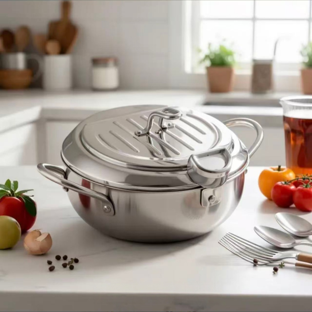 Stainless Steel Frying Pan wit - Induction Cooker ulasan dan harga