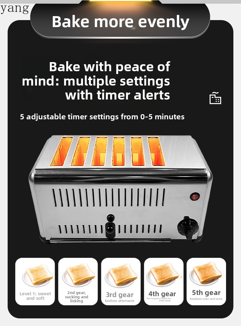 YJQ commercial four-piece toas - Toaster ulasan dan harga